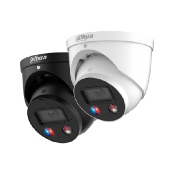 Cámara de red WizSense de 5 MP con iluminación dual inteligente, disuasión activa y foco fijo